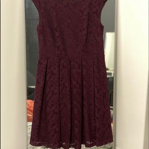 Connected Apparel purple lace dress